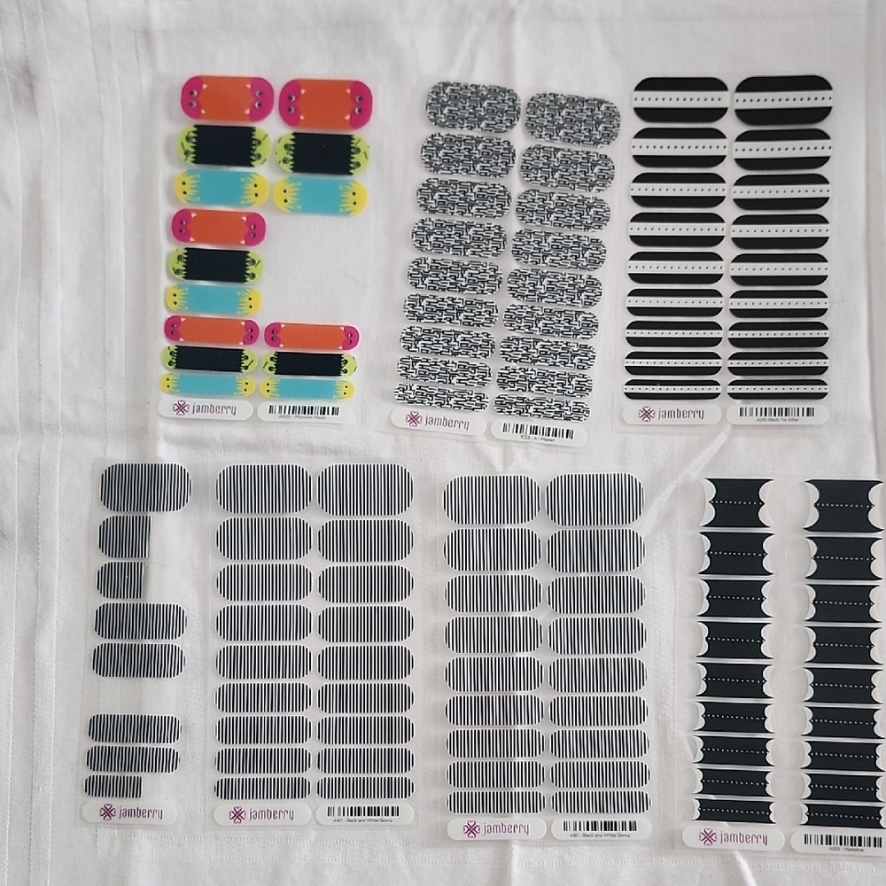 Jamberry Nail Wraps including Monster Mash and Madeline